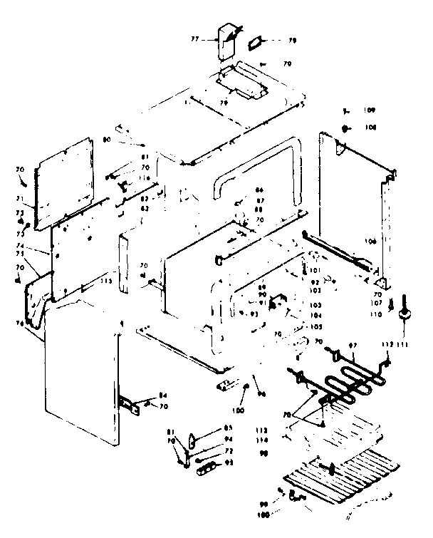 Kenmore 6289287460 body assembly diagram