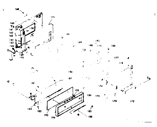 Kenmore 6289287460 door and bottom panel diagram