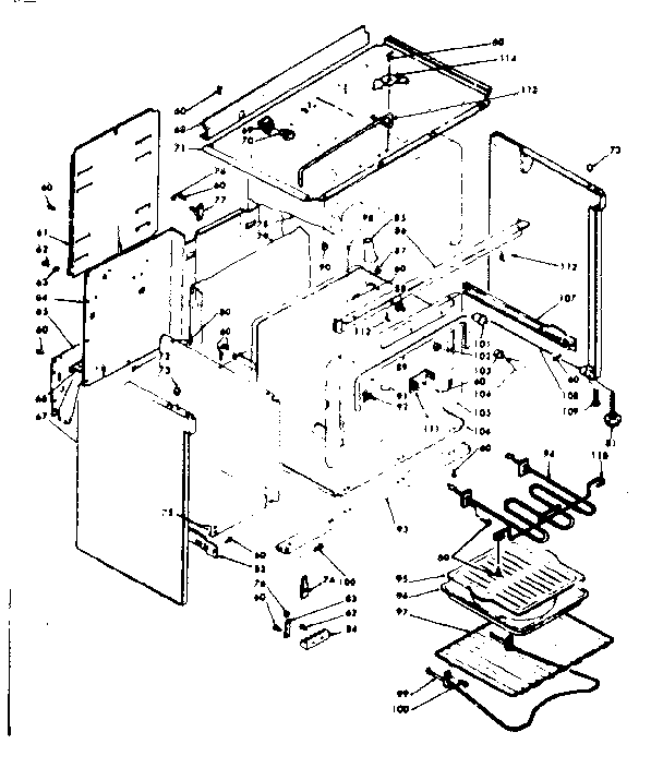 Kenmore 6289407343 body assembly diagram