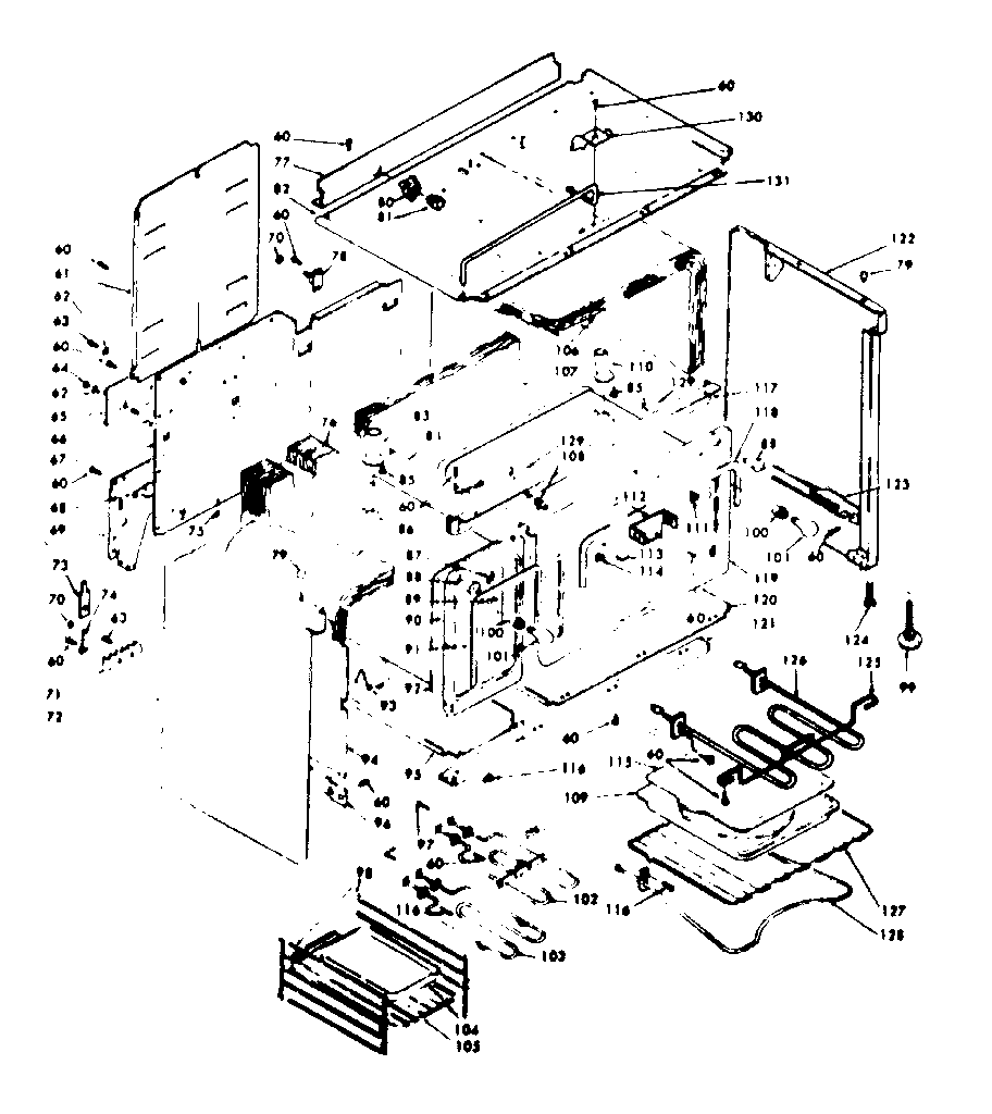 Kenmore 6289447365 body assembly diagram