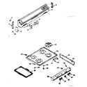 Kenmore 6476037360 backguard and main top section diagram