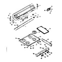 Kenmore 6476157320 backguard and main top section diagram