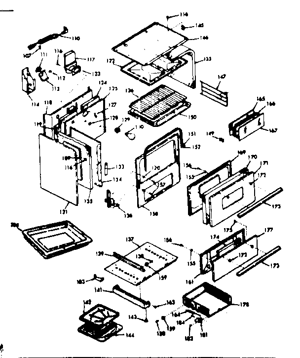 Kenmore 6476157341 body section diagram