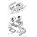 Kenmore 6476267440 backguard and main top section diagram
