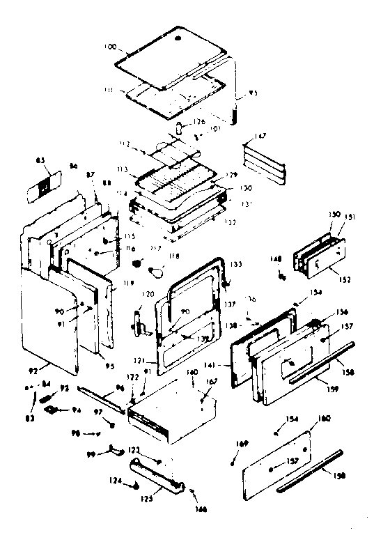 Kenmore 6476267420 body section diagram