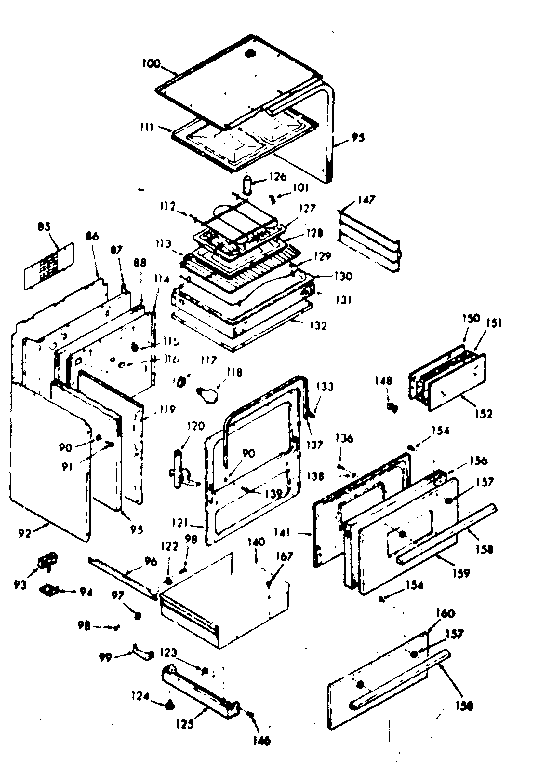 Kenmore 6476387313 body section diagram