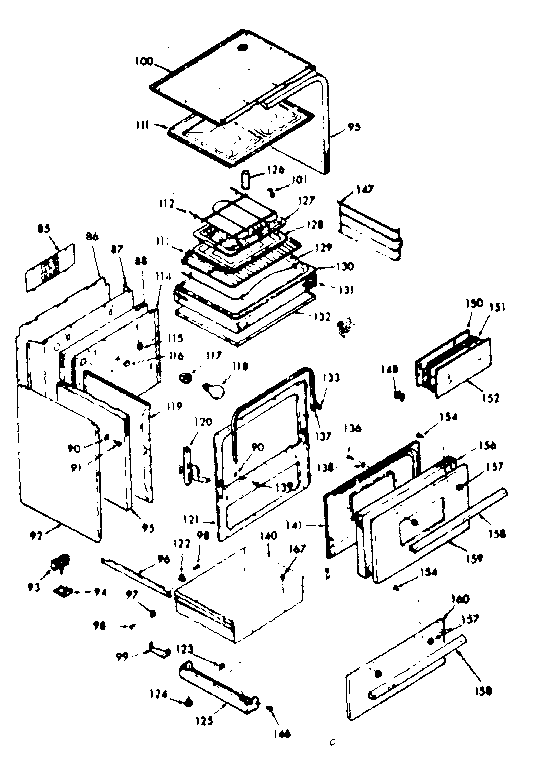 Kenmore 9116377324 body section diagram