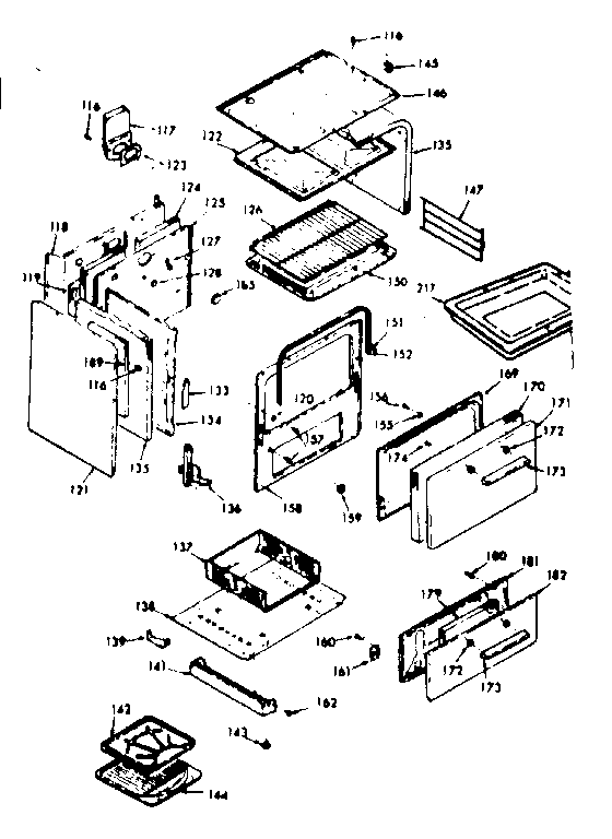 Kenmore 6477207341 body section diagram