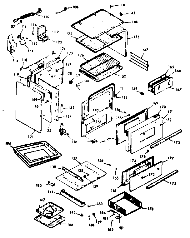 Kenmore 6477227321 body section diagram