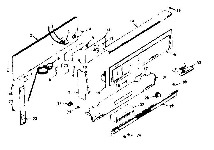 Kenmore 6477247312 backguard section diagram