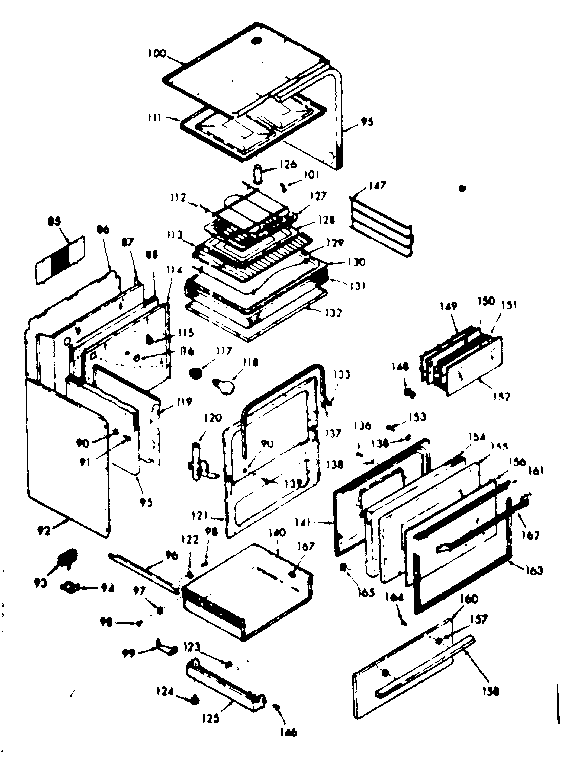 Kenmore 6479167342 body section diagram