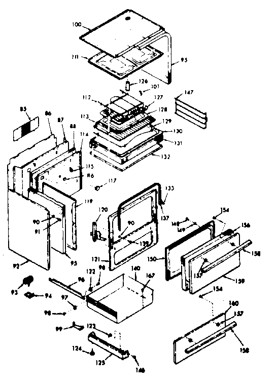 Kenmore 6479207312 body section diagram