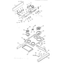 Kenmore 9119207313 backguard & main top section diagram