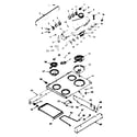 Kenmore 6479227321 backguard and main top section diagram