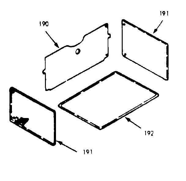 Kenmore 6479227361 continuous clean oven liner kit diagram