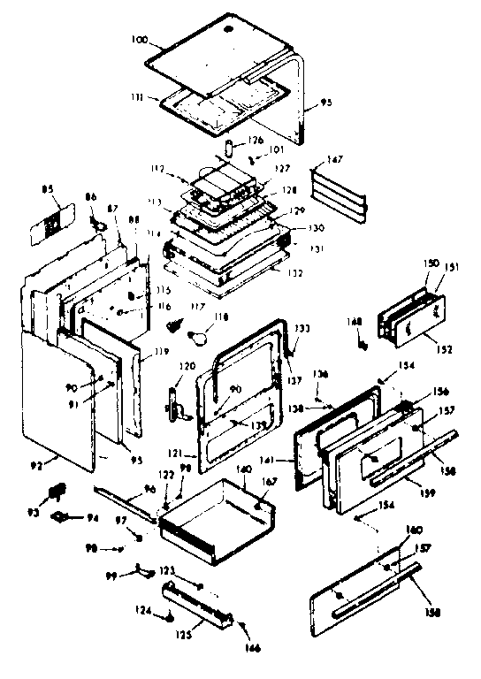 Kenmore 6479237311 body section diagram