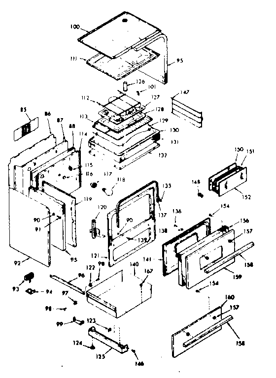 Kenmore 6479237312 body section diagram
