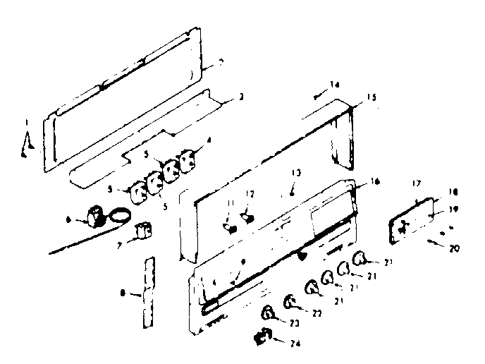 Kenmore 6479227410 backguard section diagram