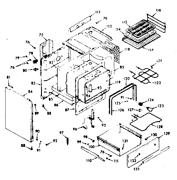 Kenmore 6479227410 body section diagram