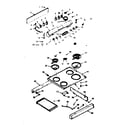 Kenmore 9119237340 backguard and main top section diagram