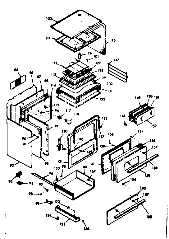 Kenmore 6479237340 body section diagram