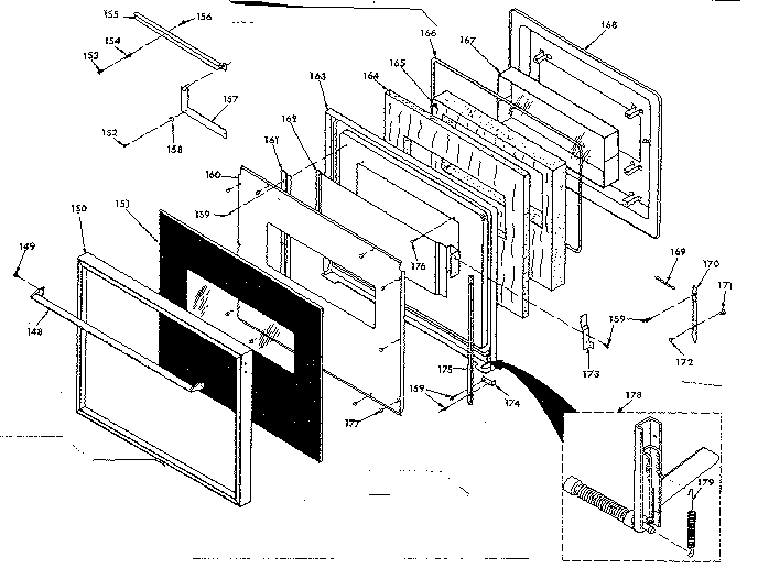 Kenmore 8504237290 oven door diagram