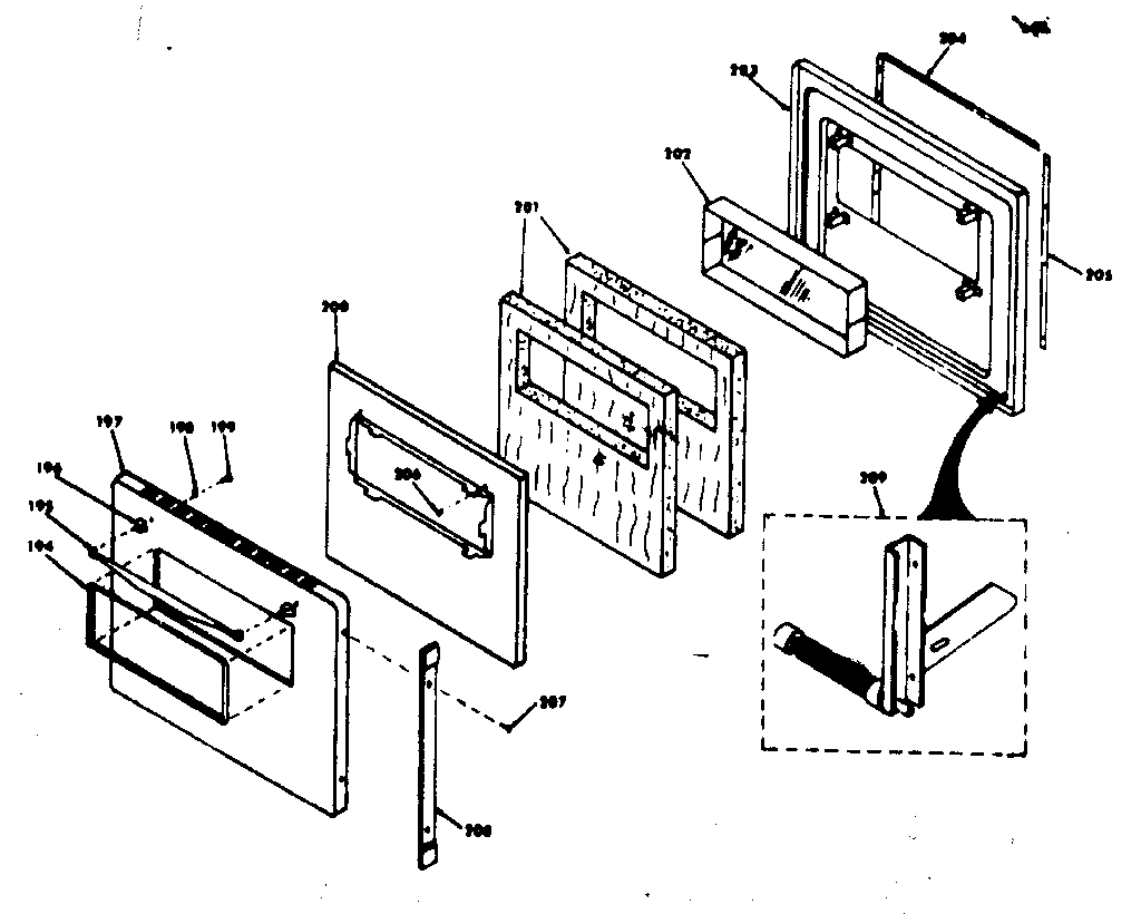 Kenmore 8504277360 lower oven door diagram
