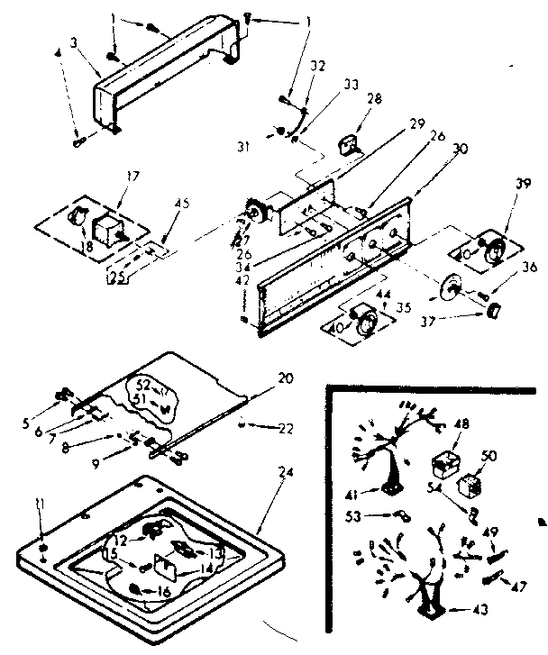 Kenmore 1106804212 top & console assembly diagram