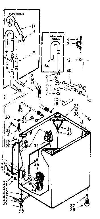 Kenmore 1107004407 cabinet parts diagram