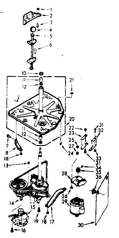 Kenmore 1107004407 drive system diagram