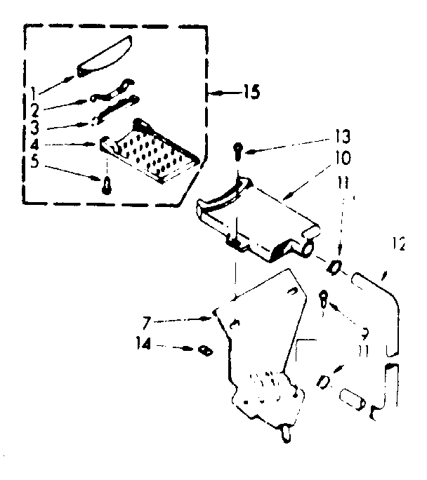 Kenmore 1107004407 filter assembly diagram