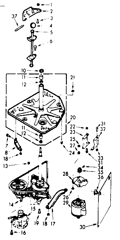 Kenmore 1107005505 drive system diagram