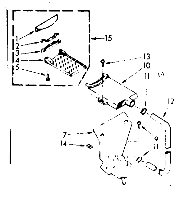 Kenmore 1107005505 filter assembly diagram