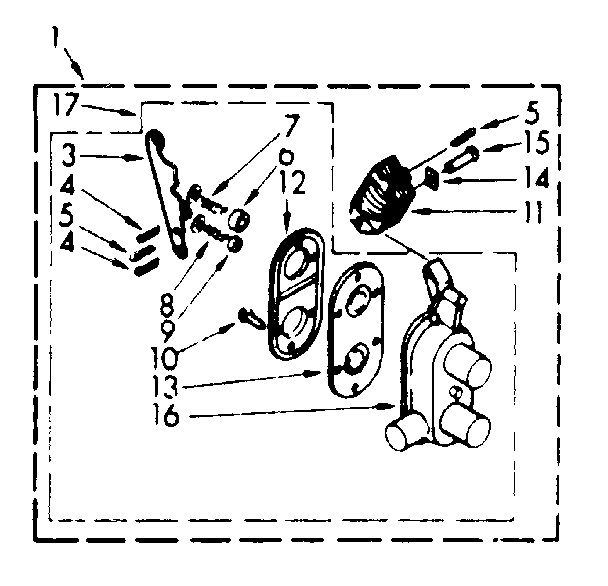Kenmore 1107005505 two way valve assembly diagram