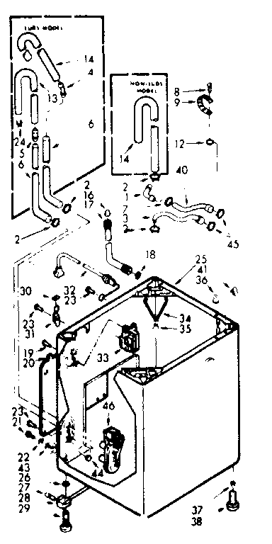 Kenmore 1107005511 cabinet parts diagram