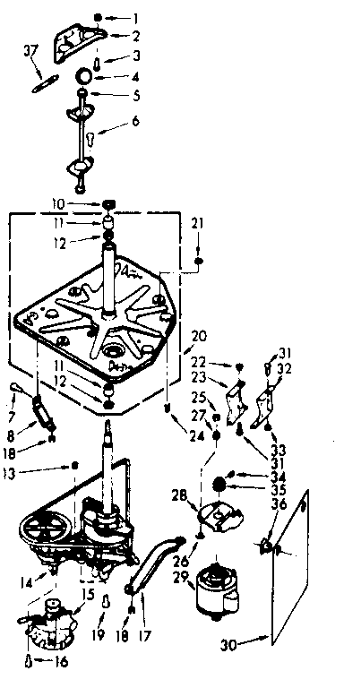 Kenmore 1107005511 drive system diagram
