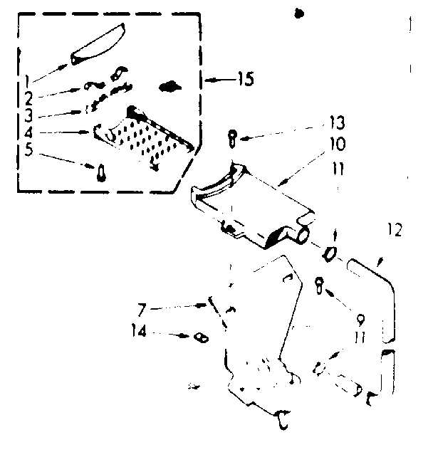 Kenmore 1107005511 filter assembly diagram