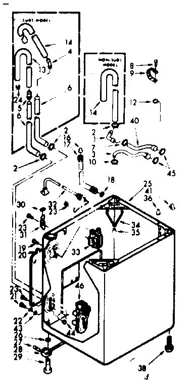 Kenmore 1107005512 cabinet parts diagram