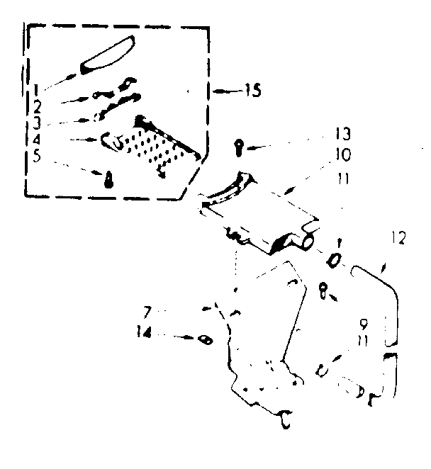 Kenmore 1107005512 filter assembly diagram