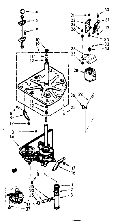 Kenmore 1107105625 drive system diagram