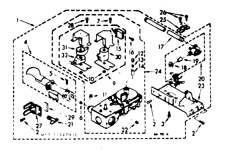 Kenmore 1107117031 burner assembly diagram