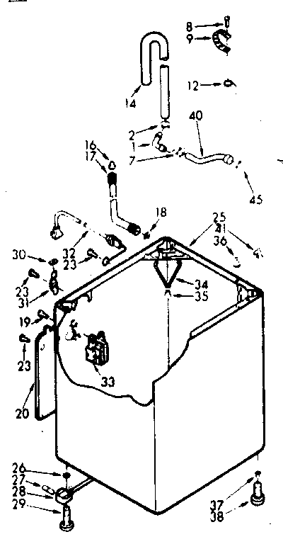 Kenmore 1107204101 cabinet parts diagram