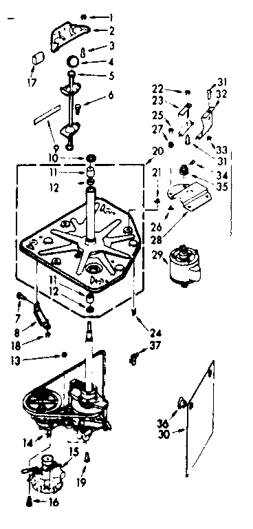 Kenmore 1107204101 drive system diagram