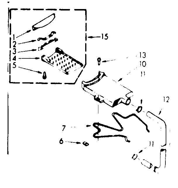 Kenmore 1107204101 filter assembly diagram