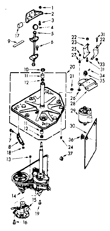 Kenmore 1107204202 drive system diagram