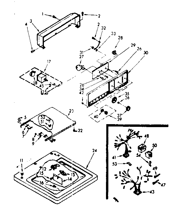 Kenmore 1107204202 top and console assembly diagram