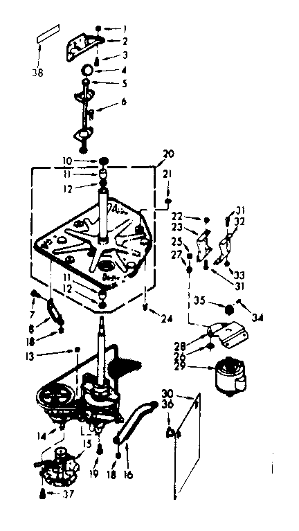 Kenmore 1107204302 drive system diagram