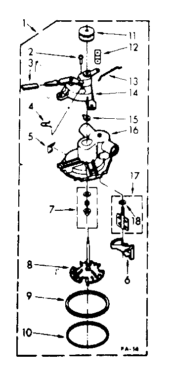 Kenmore 1107204302 pump assembly diagram