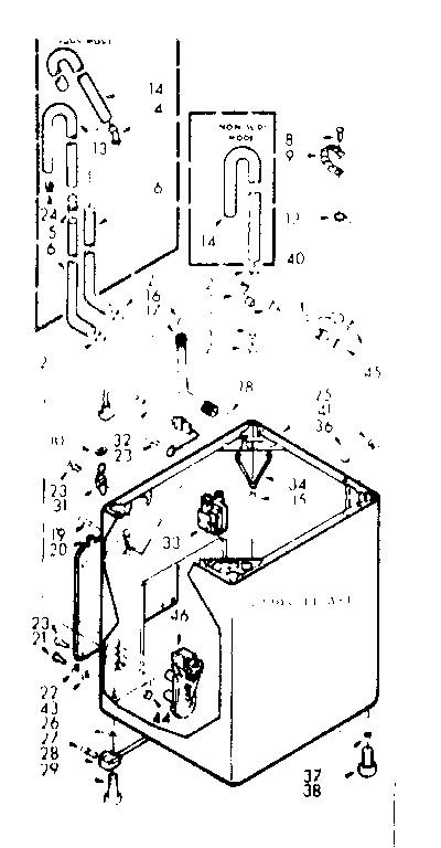 Kenmore 1107205511 cabinet parts diagram