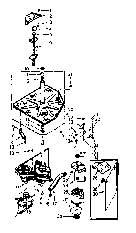Kenmore 1107205511 drive system diagram